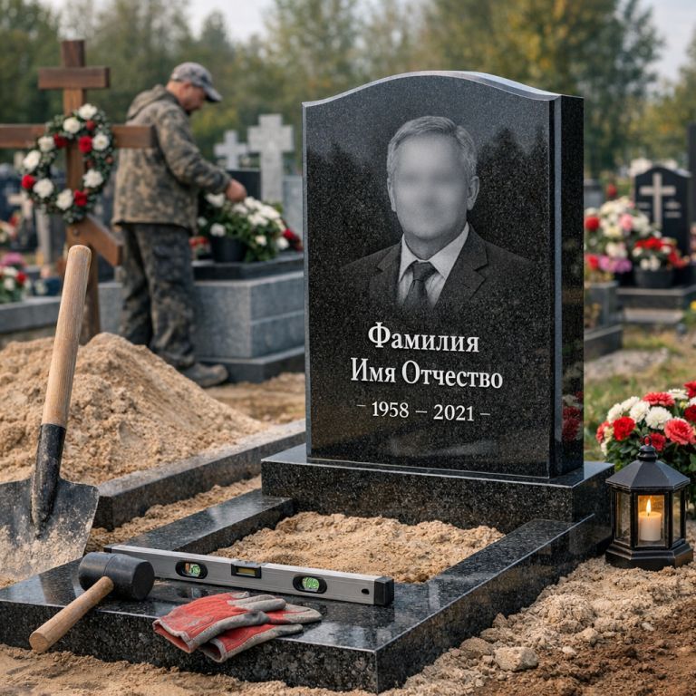 Установка памятника в Крыму